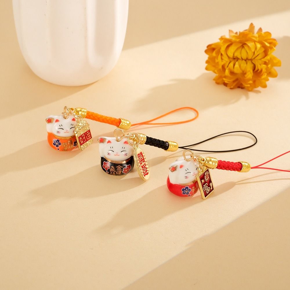 Naruto Headband Metal - 중국 스타일 세라믹 행운 고양이 폰