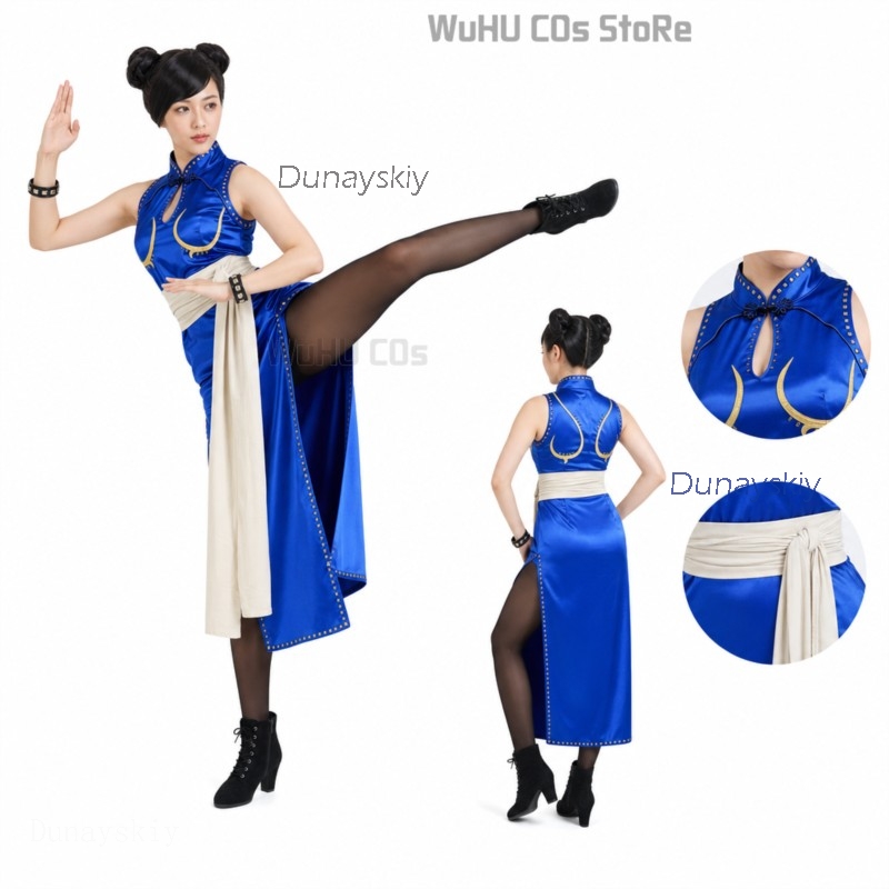 Anime Cosplay Live - 성인용 섹시 스트리트 처니 리 코스프레
