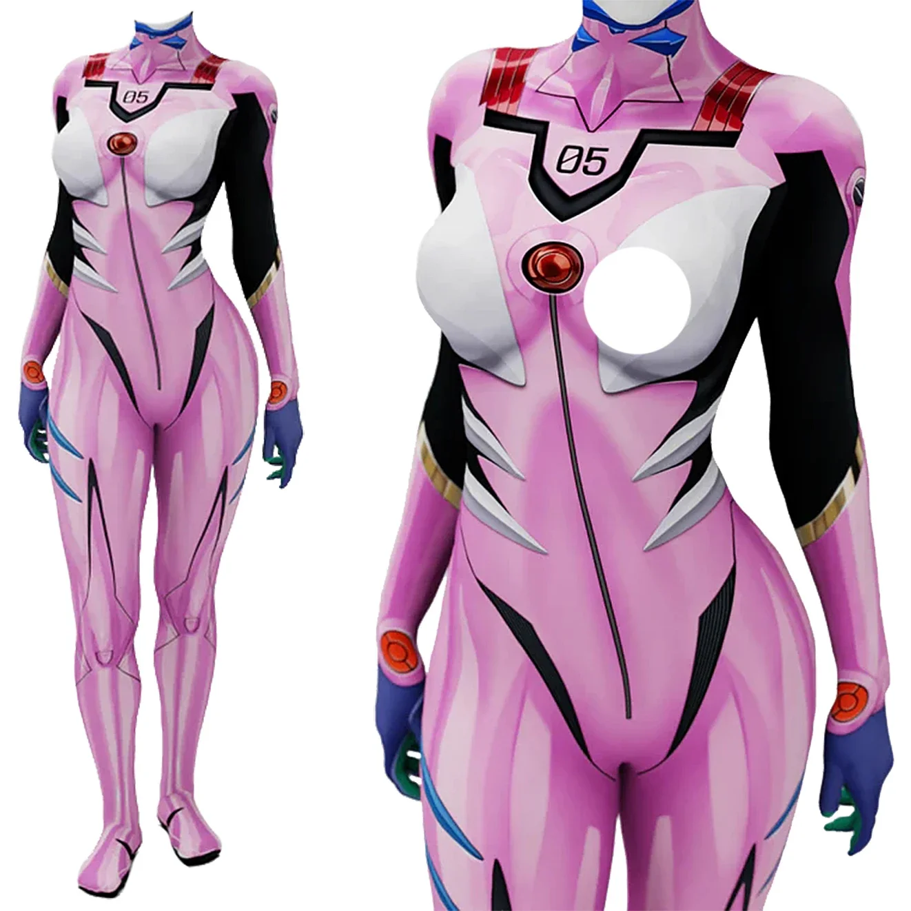 Anime Cosplay Bodysuit - 애니메이션 EVA 05 마키나미 코스프레 의상