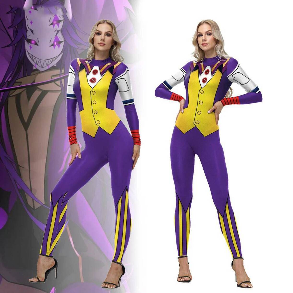 Anime Cosplay Bodysuit - 애니메이션 Acg 여성 코스프레 피에로 점프수트