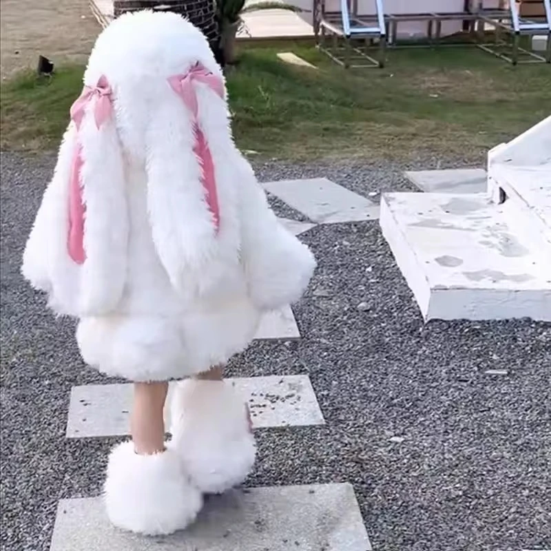 Kids Cosplay Anime - 여자 사랑스러운 만화 플러시 토끼 코스프레