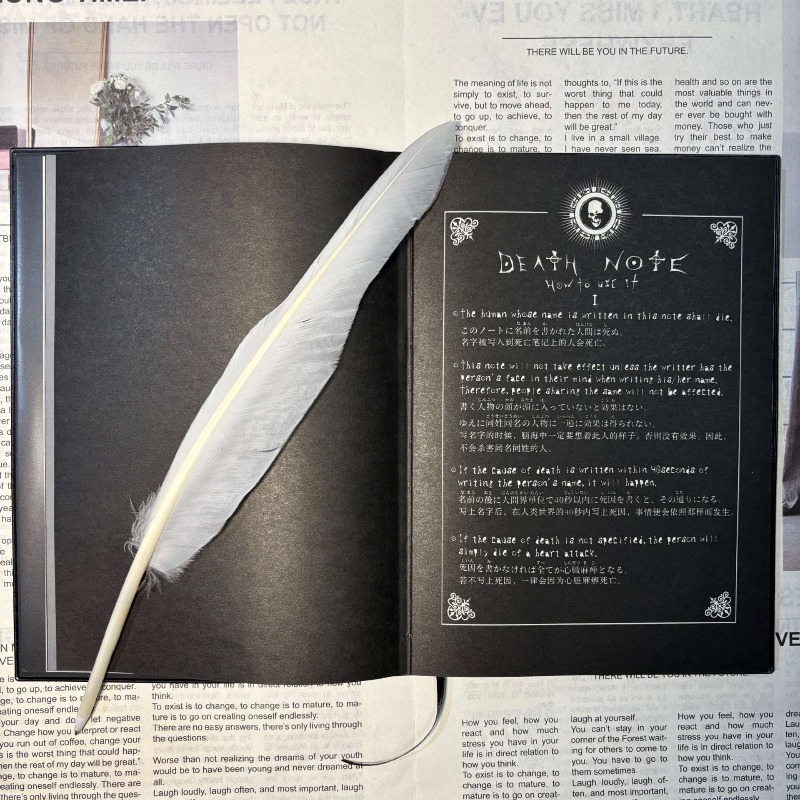 새로운 수집용 데스노트 노트북 스쿨 대형 애니메이션 테 - Death Note Replica 리뷰 및 가격
