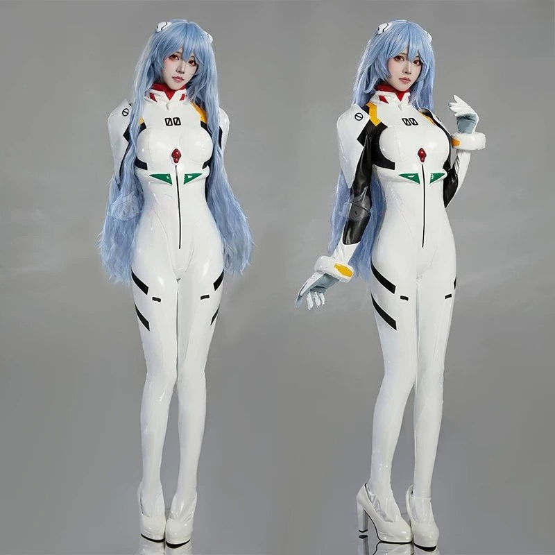 레이 아야나미 플러그슈트 코스프레 의상 화이트 PU 가 - Anime Cosplay Bodysuit 리뷰 및 가격