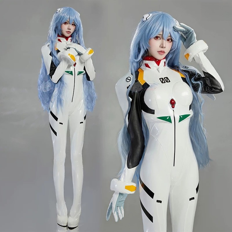 레이 아야나미 플러그슈트 코스프레 의상 화이트 PU 가 - Anime Cosplay Bodysuit 리뷰 및 가격
