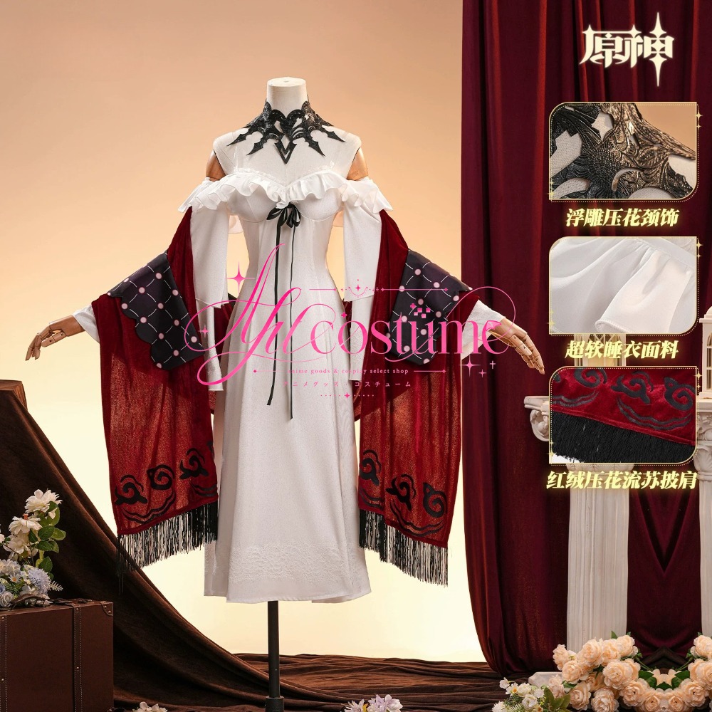 Genshin Impact La Signora Rosa - Anime Cosplay Photo 리뷰 및 가격