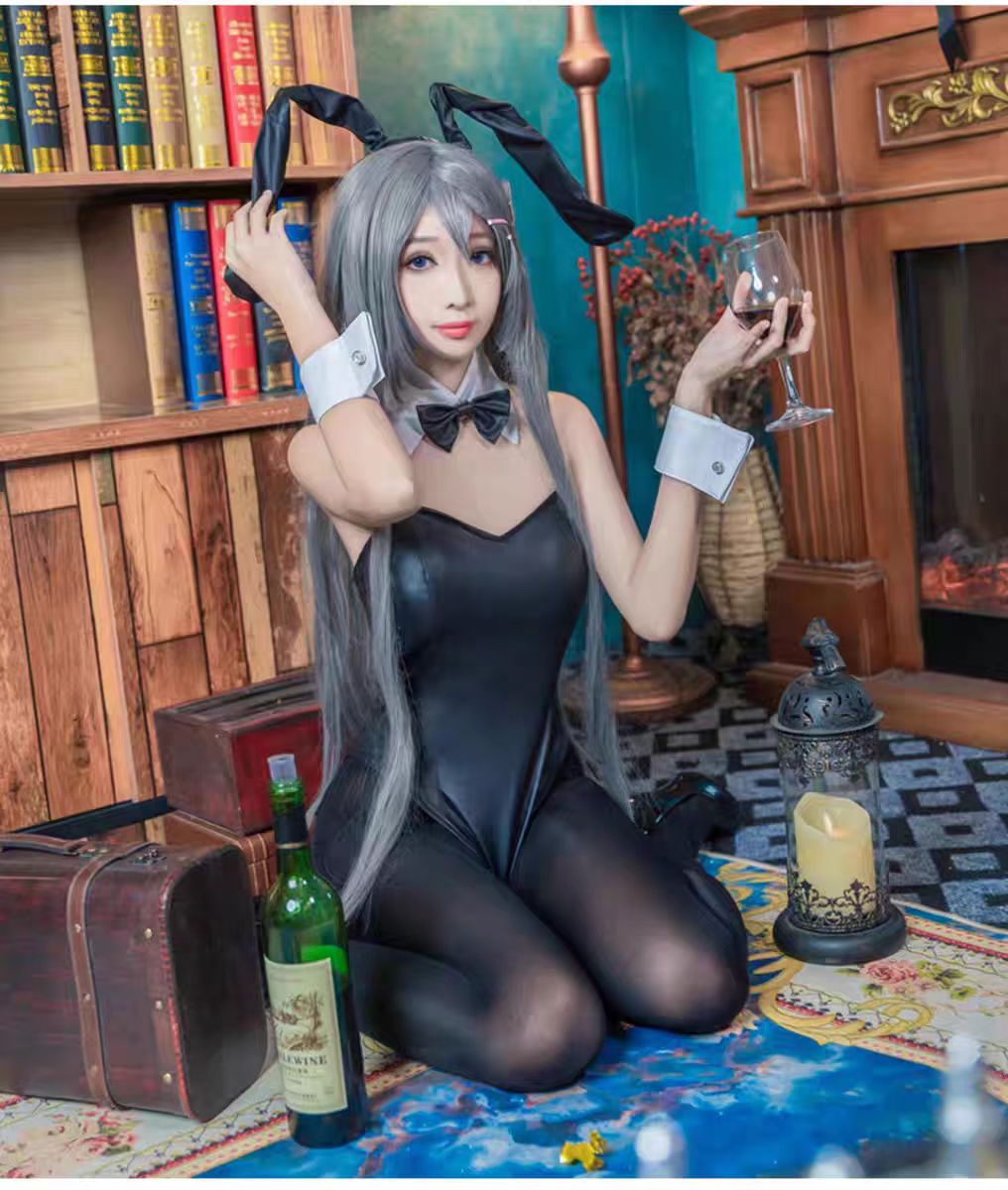 섹시한 버니걸 사쿠라지마 마이 코스프레 의상 점프수트  - Anime Cosplay Bodysuit 리뷰 및 가격