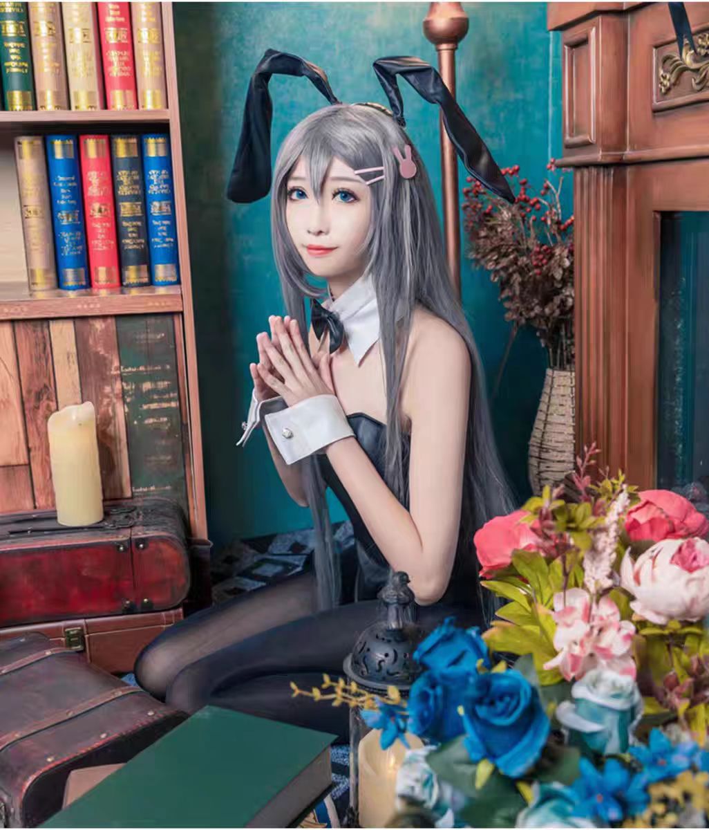 섹시한 버니걸 사쿠라지마 마이 코스프레 의상 점프수트  - Anime Cosplay Bodysuit 리뷰 및 가격