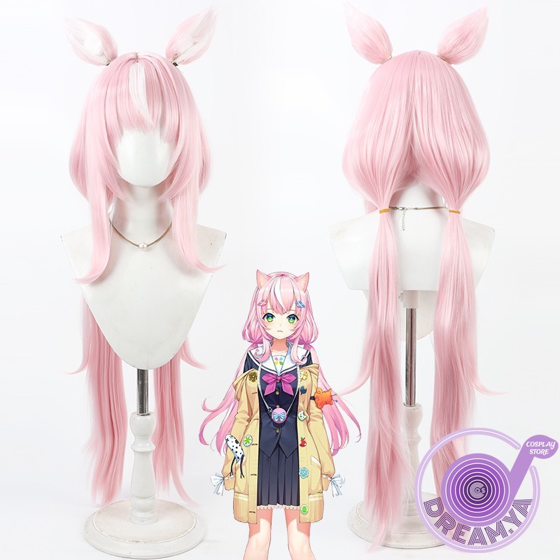 양나리 코스프레 가발 Vtuber 핑크 긴 합성 머리  - Anime Yang Cosplay 리뷰 및 가격