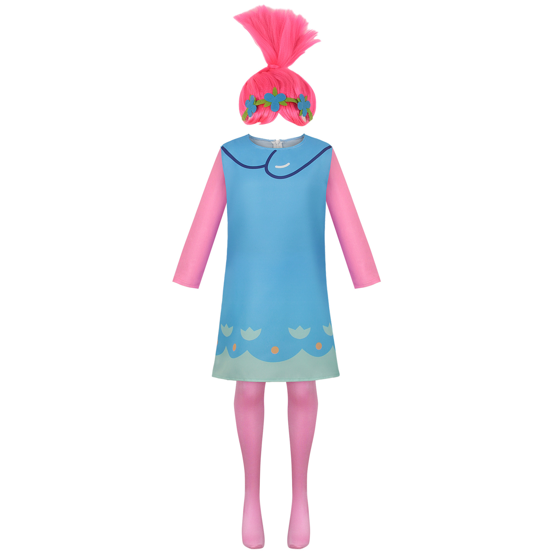 마법의 공주 양귀비 의상 멋진 소녀 의상 블루 드레스  - Kids Cosplay Anime 리뷰 및 가격