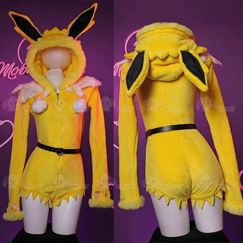 섹시한 딥 V 후드 바디수트 양말 세트 버니 걸 로리타 - Anime Cosplay Bodysuit 리뷰 및 가격