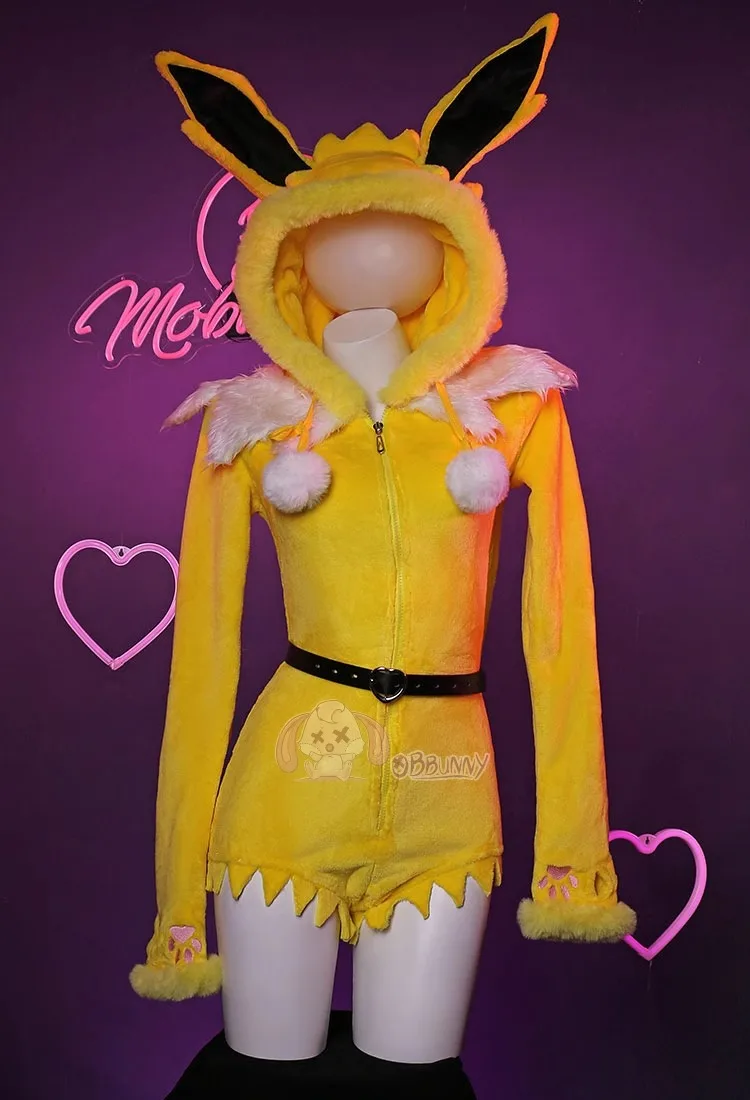 섹시한 딥 V 후드 바디수트 양말 세트 버니 걸 로리타 - Anime Cosplay Bodysuit 리뷰 및 가격