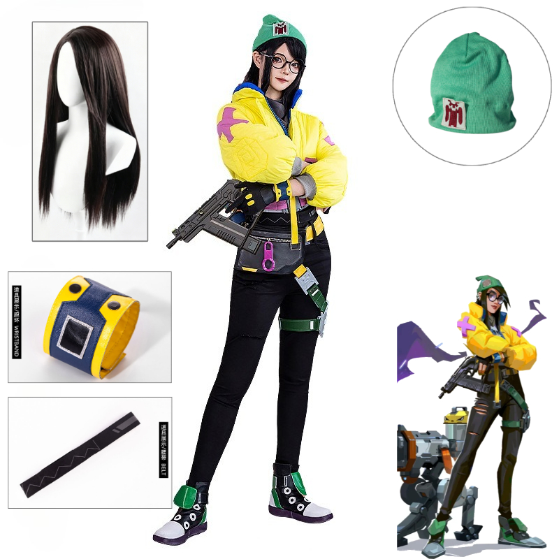 Valorant Killjoy 코스프레 의상 풀 세트  - Anime Cosplay Glasses 리뷰 및 가격