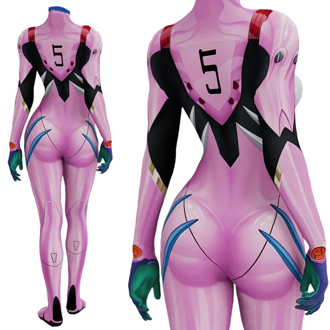 애니메이션 EVA 05 마키나미 코스프레 의상 슈퍼히어 - Anime Cosplay Bodysuit 리뷰 및 가격