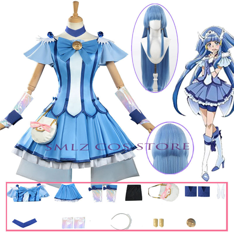 큐어 뷰티 코스프레 애니메이션 스마일 글리터 브리즈 큐 - Anime Cosplay Girl Costume 리뷰 및 가격