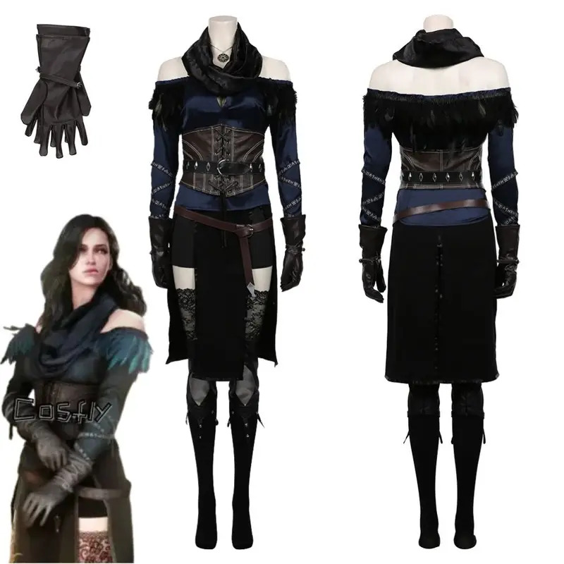 Yennefer 코스프레 판타지아 의상 변장 여성용 의 - Anime Cosplay Youtube Shorts 리뷰 및 가격