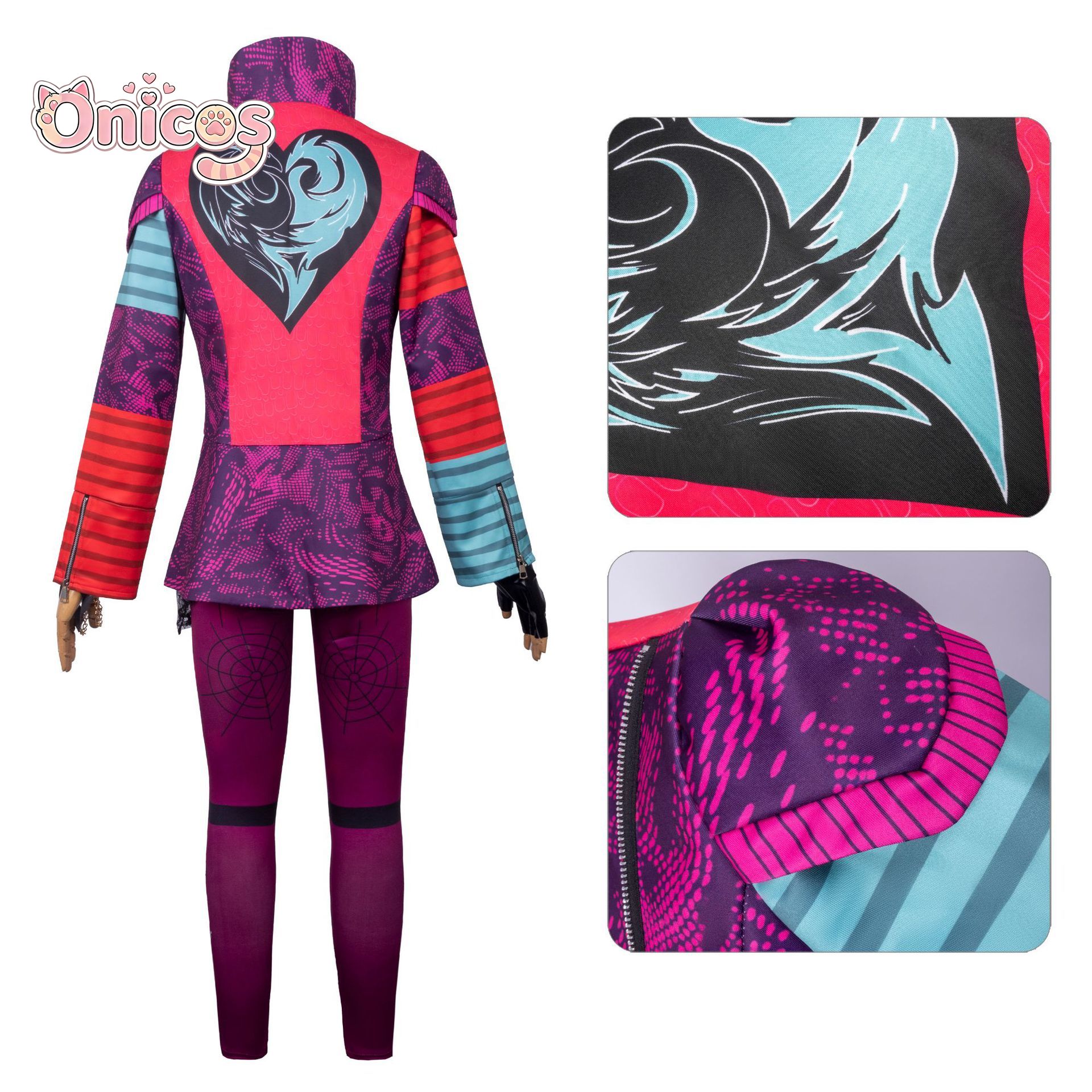 Descendants Mal 코스프레 의상 3피스 퍼플 - Anime Cosplay Bodysuit 리뷰 및 가격